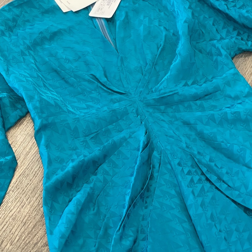 Sandro Turquoise Patterned Dress - Picture 3 of 4